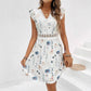 V neck floral dress