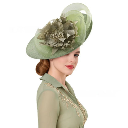 Floral fascinator hat women