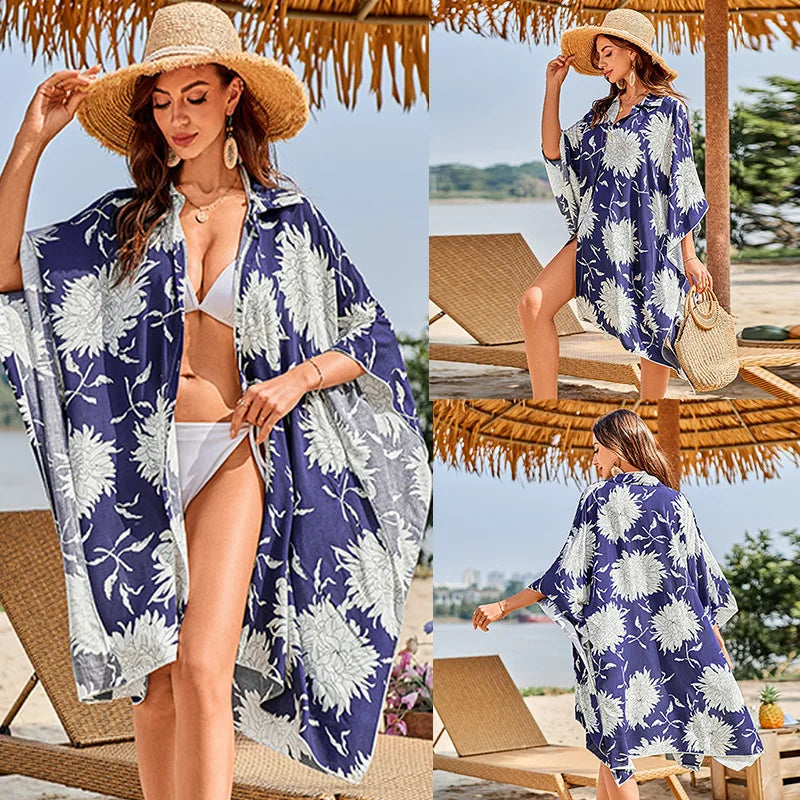 Printed beach cover up