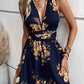 Navy floral print romper