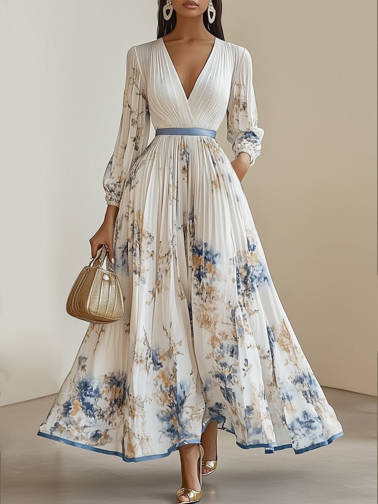 Floral print maxi dress