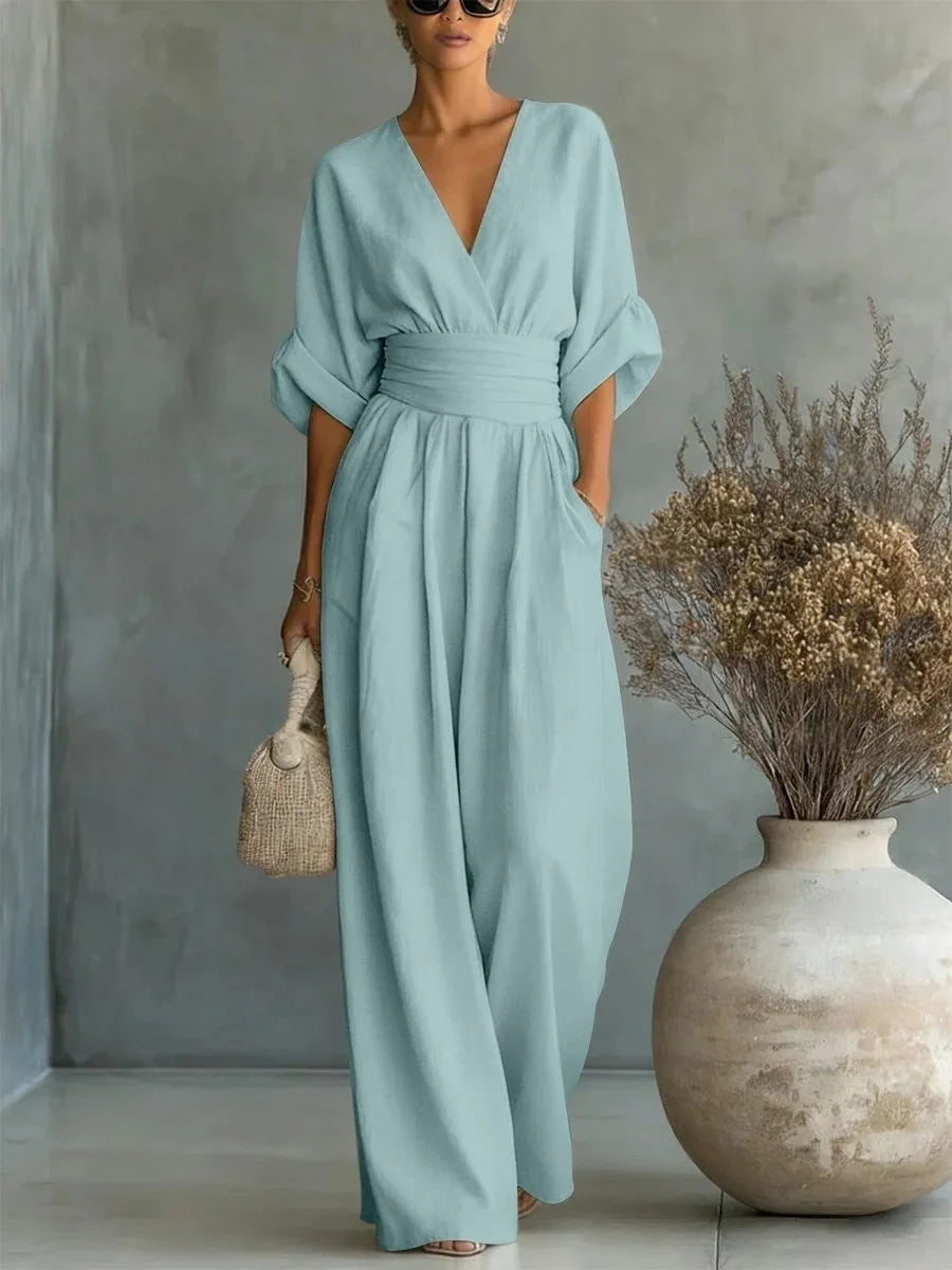 Pocketed Wide Leg Jumpsuit