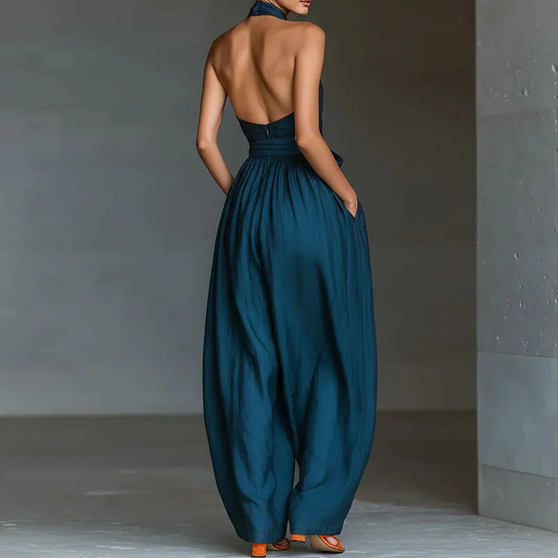 Tie waist palazzo outfit