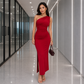 One Shoulder Fitted dress