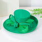 Elegant Feather Bow Church Hat