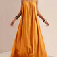Linen blend maxi dress