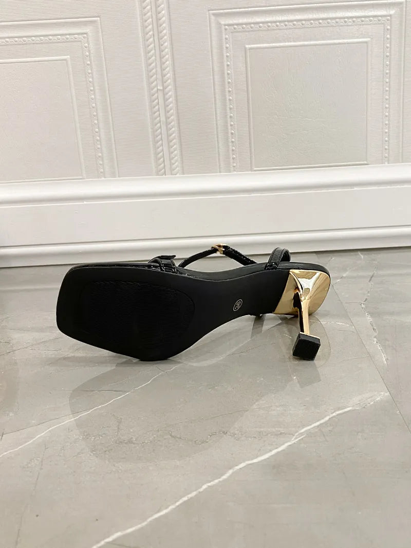 Square Toe Heeled Sandals
