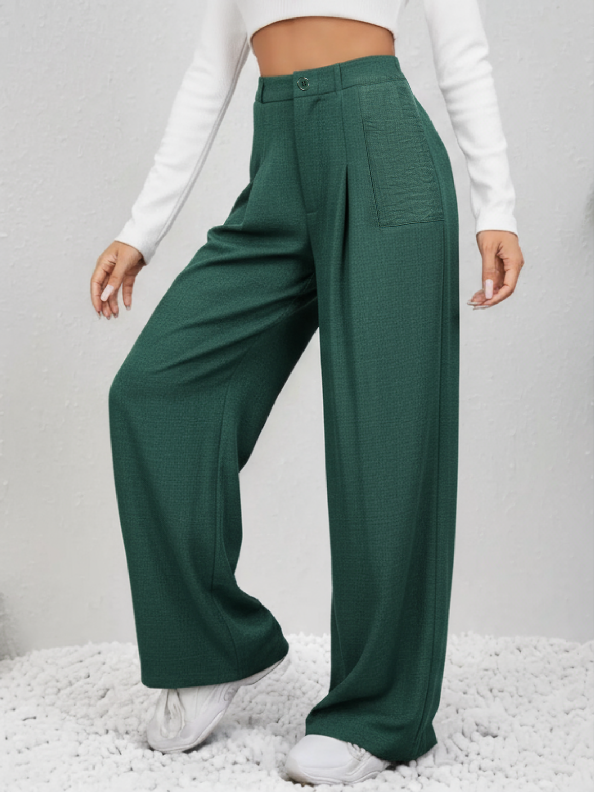 Green high waisted pants