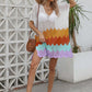 Striped V-Neck Cover-Up