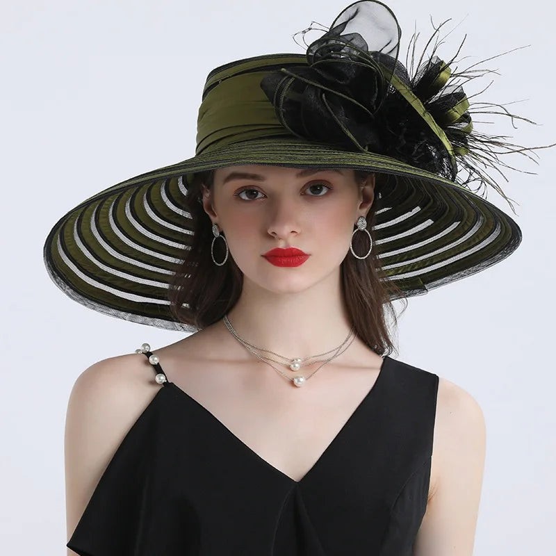 Pillbox Hat With Veil: Feather Hat