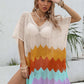 Striped V-Neck Cover-Up