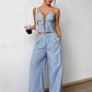 Two Piece Wide Leg Pants Set
