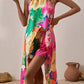 Vibrant floral two-piece outfit