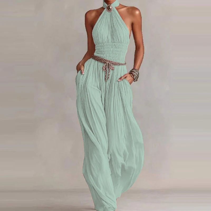 Tie waist jumpsuit