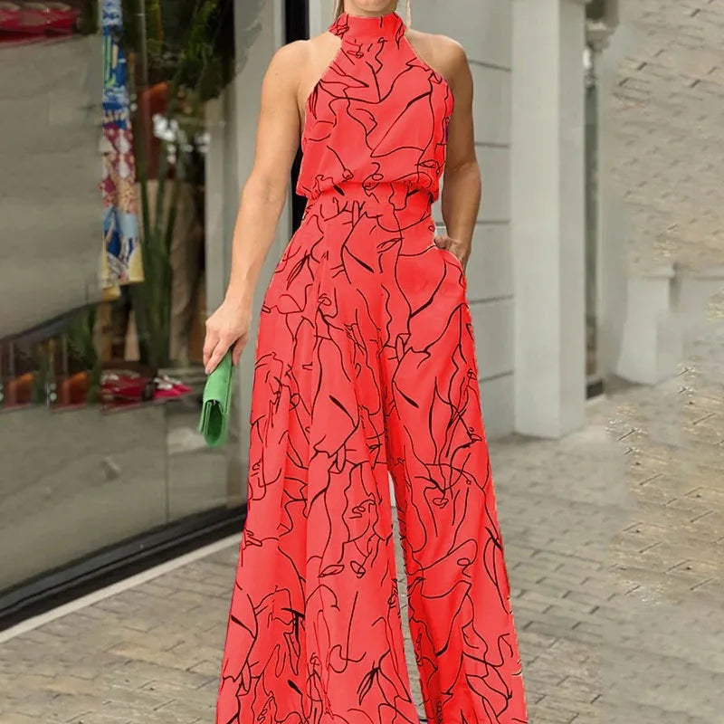Pocketed High Waist Jumpsuit