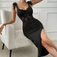 Bow strap lace maxi