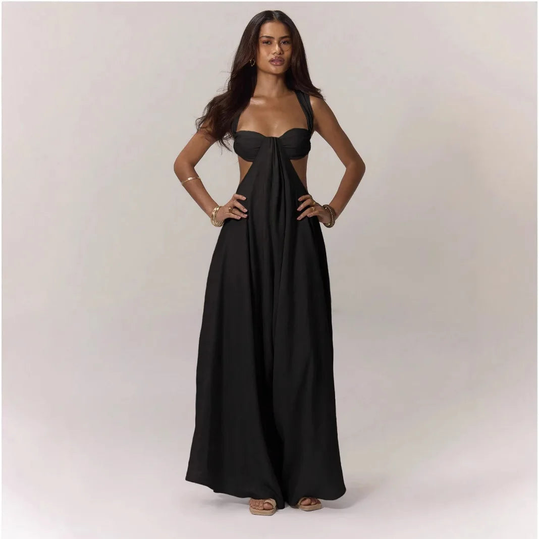 Sweetheart Neck Maxi Jumpsuit