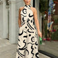 Abstract Pattern Jumpsuit Design