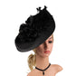 Wide brim feather dress hat