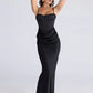 Elegant Draped Waist Evening Dress