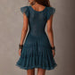 Deep V-neck lace dress
