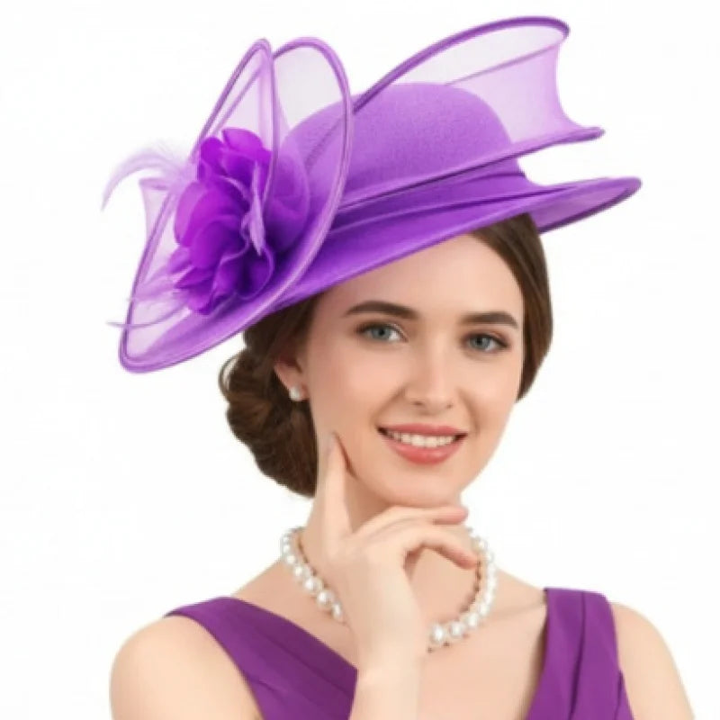 Mesh Flower Fascinator Hat