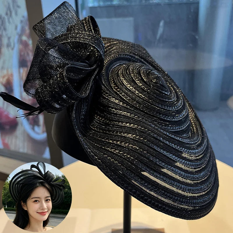 Wide brim derby dress hat