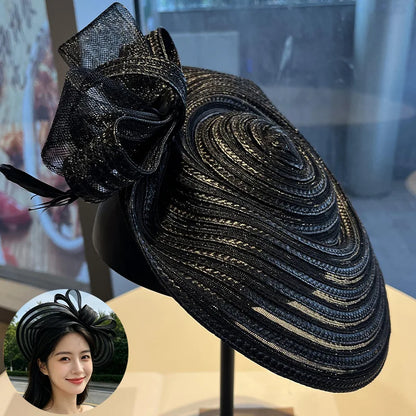 Wide brim derby dress hat