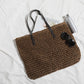 Open top straw bag