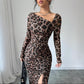 Drawstring ruched midi dress