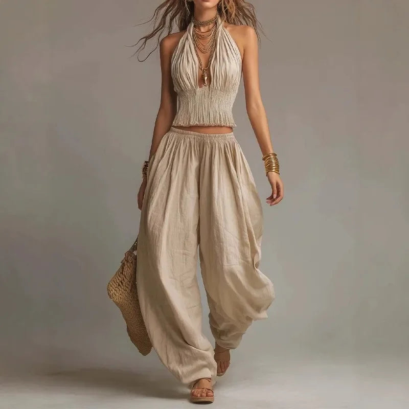 Wide Leg Harem Set
