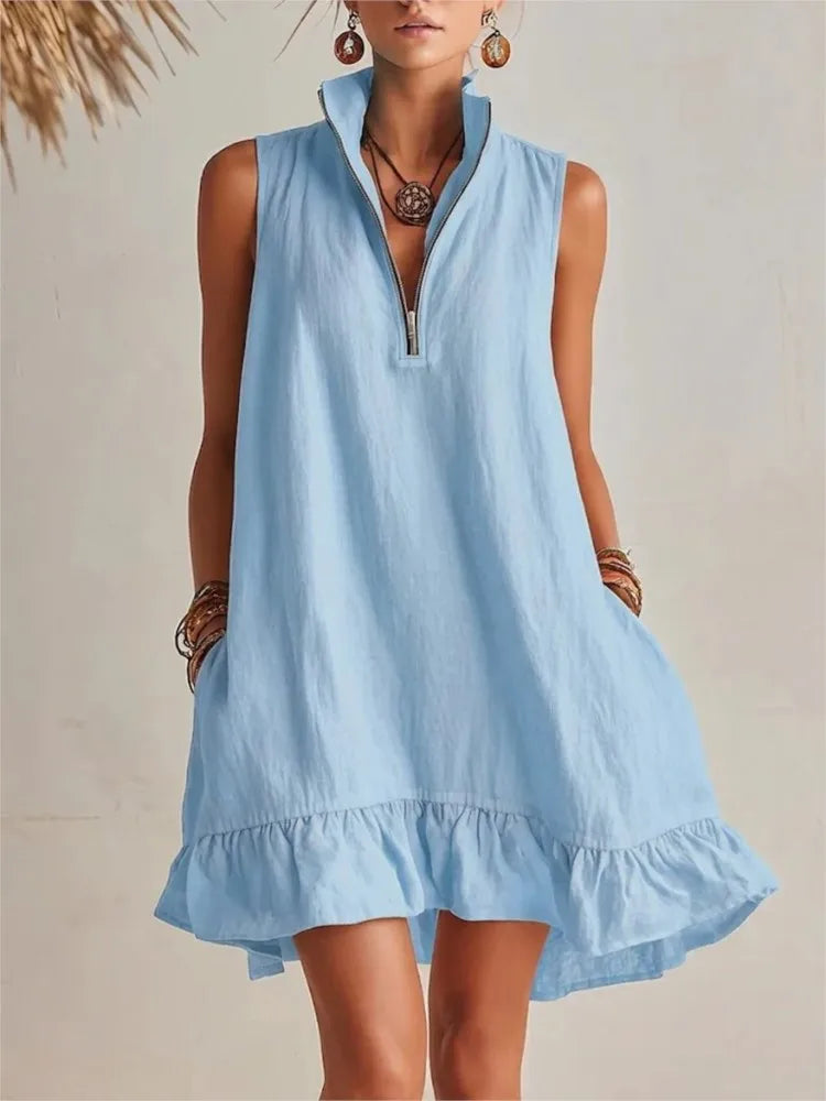 Sleeveless Shift Mini Dress