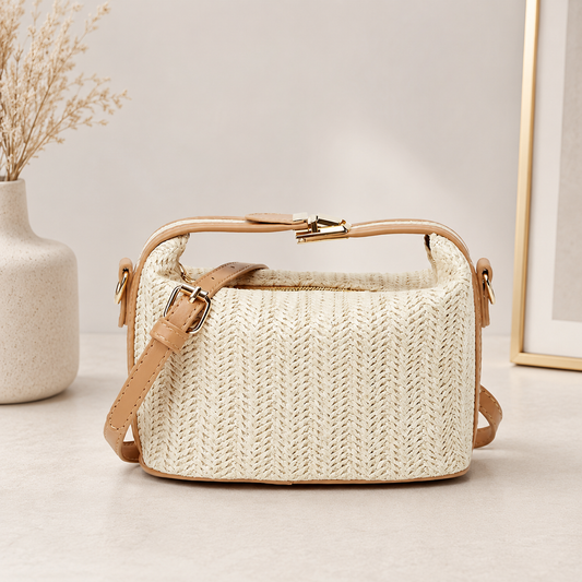Woven Straw Crossbody Bag