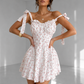Floral Tie Strap Mini Dress