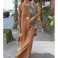 Sleeveless Linen Look Dress