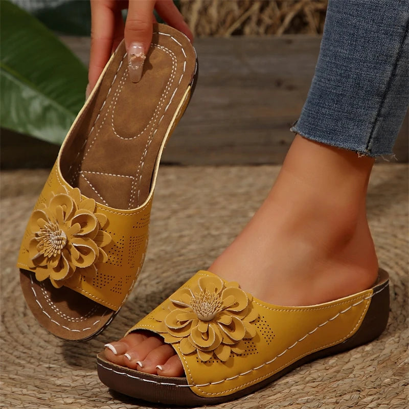 Open toe wedge sandals