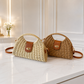 Straw woven crossbody bag