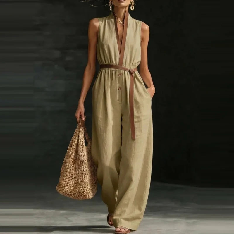 V neck jumpsuit