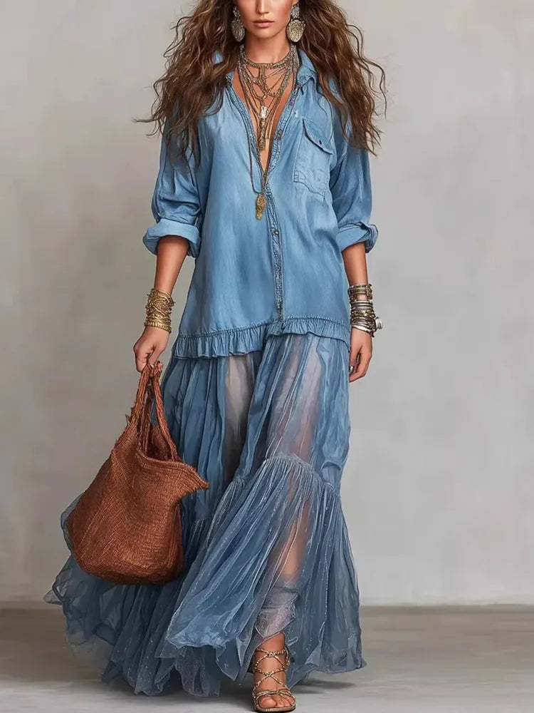 Long Sleeve Button Down Dress