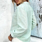 Floral Eyelet Long Sleeve Button Down Blouse