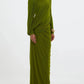 High neck ruched dress