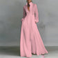 Pink button front long dress