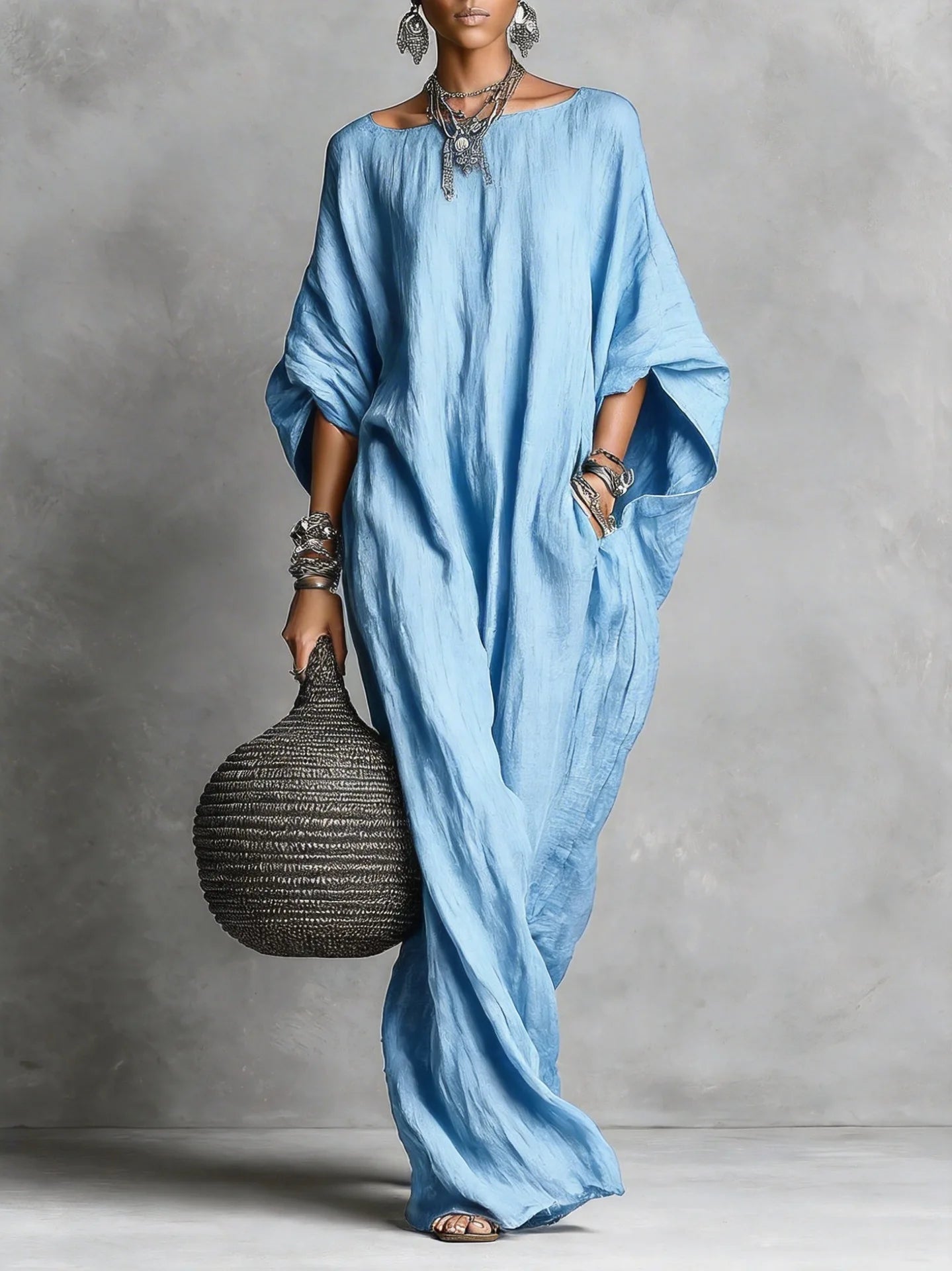 Blue Resort Maxi Dress