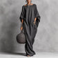 Gray Batwing Maxi Dress