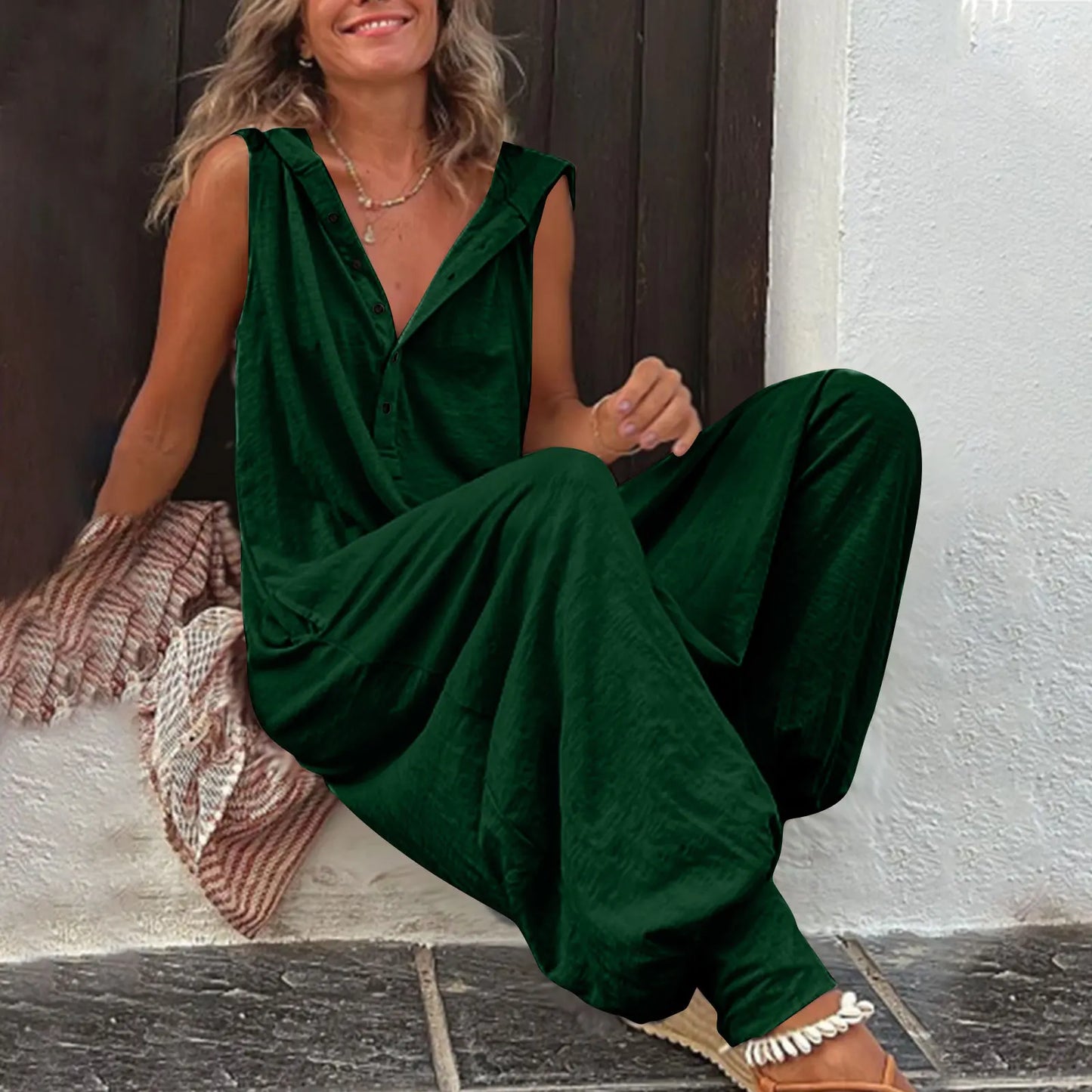 Sleeveless Lounge Wear Jumpsuit