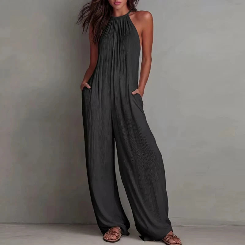 Flowy wide leg jumpsuit