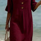 Burgundy button front dress
