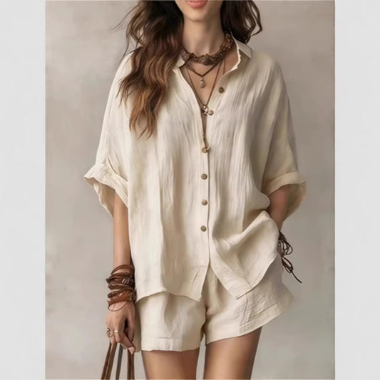Oversized button down outfit
