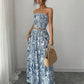 Blue white matching outfit