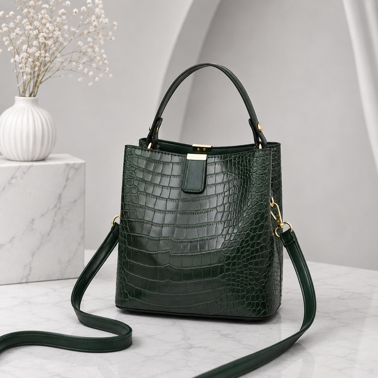 Army Green embossed shoulder